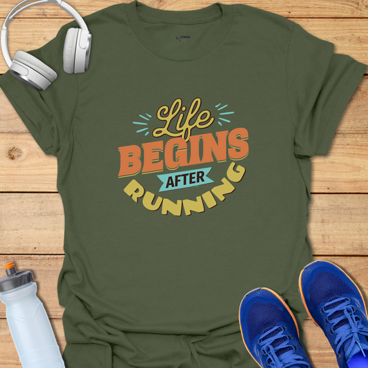 Life Begins After - Military Green